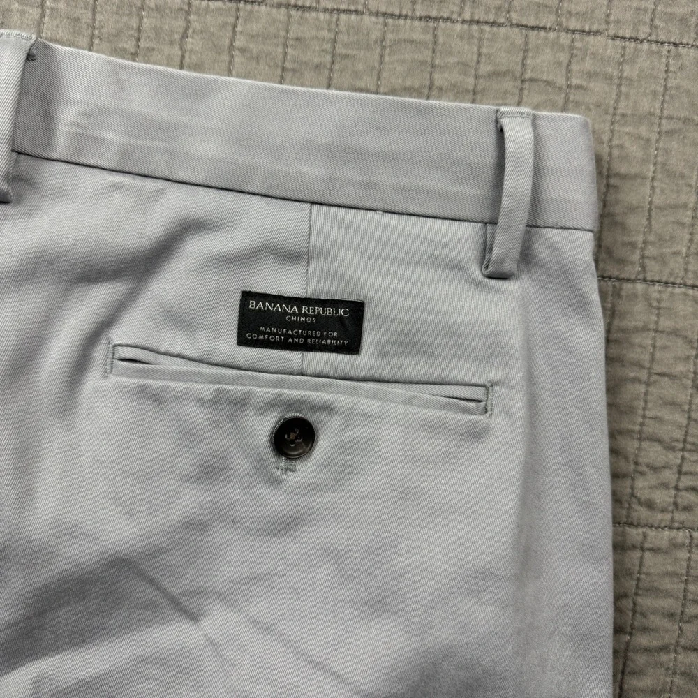Banana Republic Fulton Skinny Fit Chino Pants Mens 30x32 (31x31) Light Grey